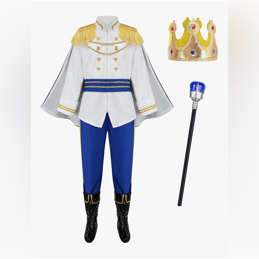 Regal Prince Costume - White and Blue